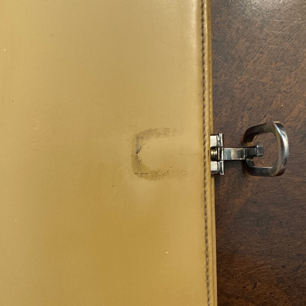 Gucci Vintage long wallet in camel leather with silver-tone "G-clasp" closure. - Picture 5 of 9